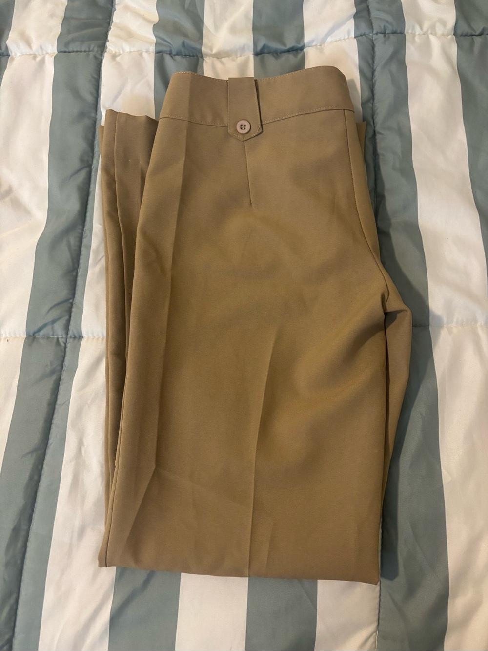 Women’s Tan Dress Pants - Classic Flat Front
